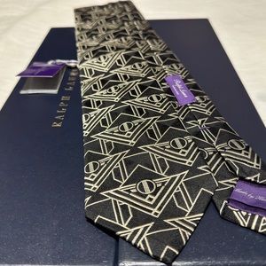 🎁HOLIDAY 26’🎁🔥🆕💯RALPH LAUREN PURPLE LABEL ARTISAN ROARING DECO-MOTIF TIE🔥